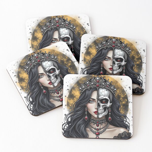 Item preview, Gothic Royalty Queen Half Skull designed and sold by Melissify.
