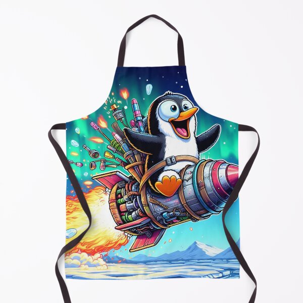 Item preview, Penguin's Homebuilt Rocket Ride – Cartoon Space Adventure designed and sold by Euriruben.