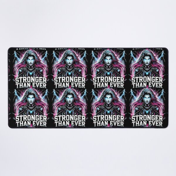 Item preview, Fearless Cyberpunk Woman – Stronger Than Ever designed and sold by ArtVibeCo.