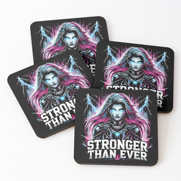 Item preview, Fearless Cyberpunk Woman – Stronger Than Ever designed and sold by ArtVibeCo.