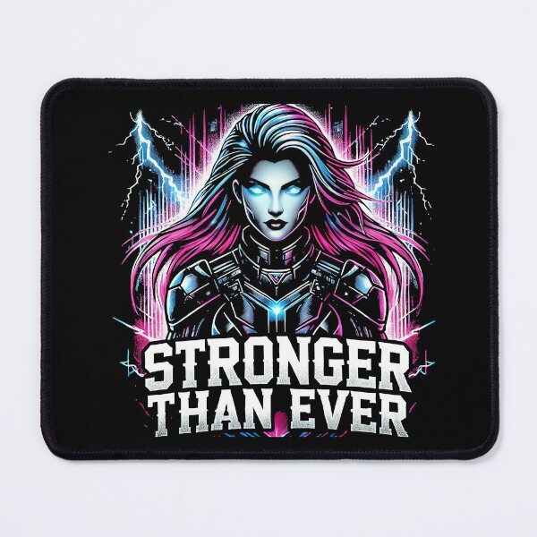 Item preview, Fearless Cyberpunk Woman – Stronger Than Ever designed and sold by ArtVibeCo.