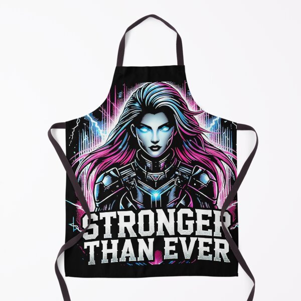 Item preview, Fearless Cyberpunk Woman – Stronger Than Ever designed and sold by ArtVibeCo.