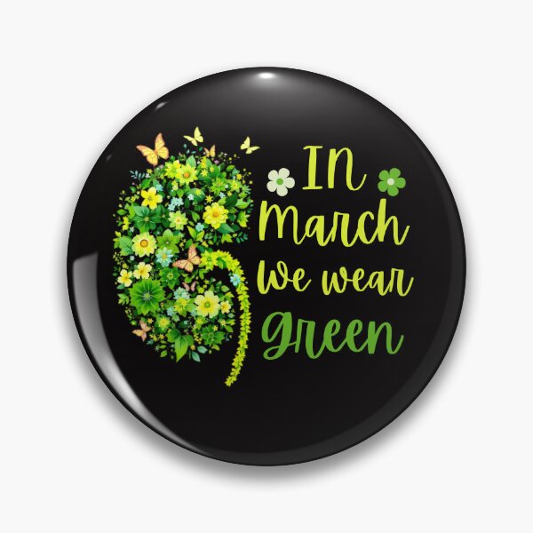 Item preview,  We Wear Green Kidney Disease Awareness flowers and Butterflies CKD Month  designed and sold by TheTimer.