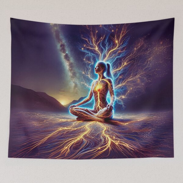 Item preview, Kundalini Energy Awakening | Divine Masculine & Feminine Balance | Cosmic Meditation Art designed and sold by Sarasvati’s Divine Art.