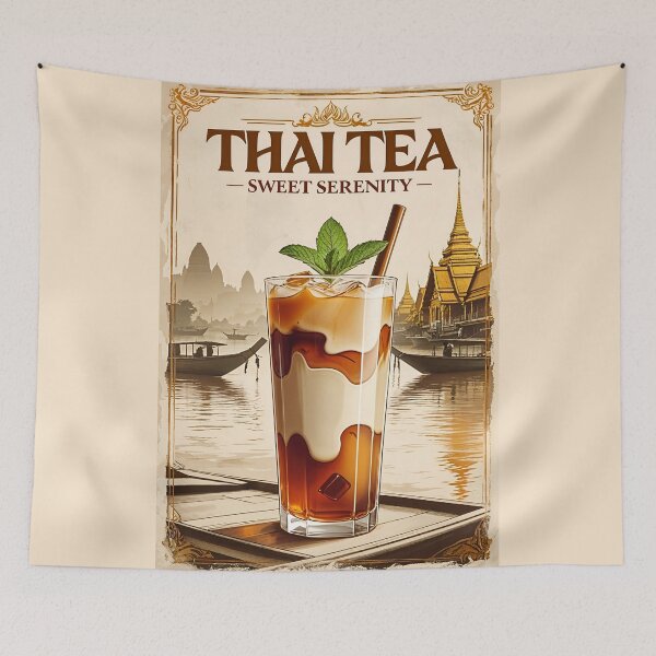 Item preview, Retro Thai Iced Tea Art: Timeless Beverage Bliss designed and sold by Ceemko's Vintage Corner.
