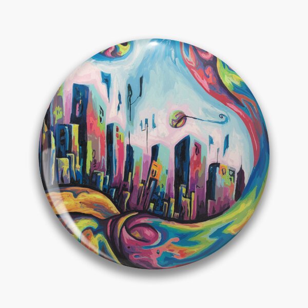 Item preview, Energy consuming the city. A psychedelic painting. designed and sold by Lilashakti ⭐️ ⭐️ ⭐️ ⭐️ ⭐️.