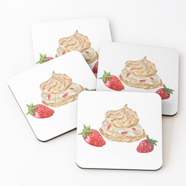 Item preview, Watercolor Strawberry Puff Pastry  designed and sold by daphsam.