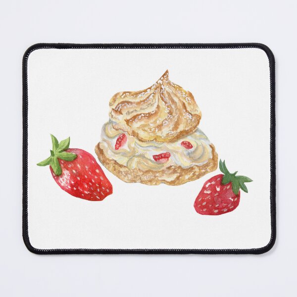 Item preview, Watercolor Strawberry Puff Pastry designed and sold by daphsam.