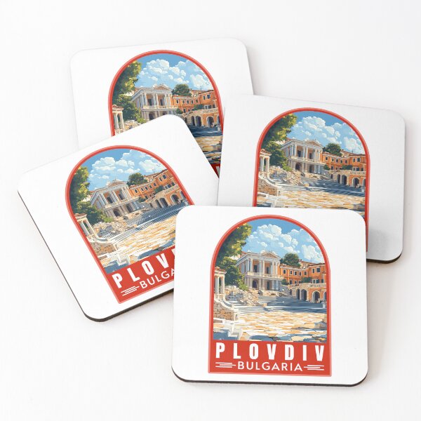 Item preview, Plovdiv in Bulgaria Retro Travel Art Emblem designed and sold by MaateoDesign.