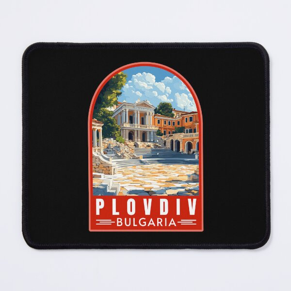 Item preview, Plovdiv in Bulgaria Retro Travel Art Emblem designed and sold by MaateoDesign.