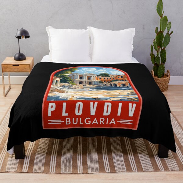 Item preview, Plovdiv in Bulgaria Retro Travel Art Emblem designed and sold by MaateoDesign.