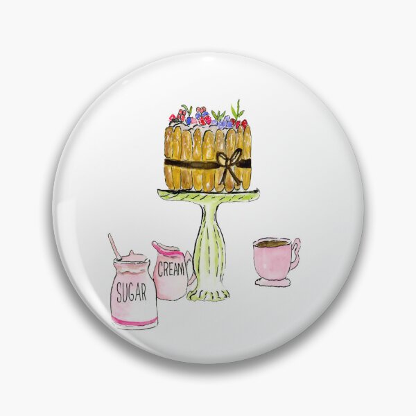 Item preview, Watercolor Charlotte French Dessert With Coffee designed and sold by daphsam.