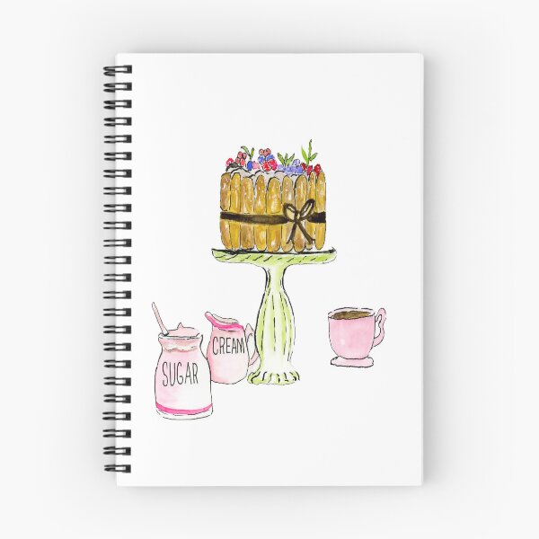Item preview, Watercolor Charlotte French Dessert With Coffee designed and sold by daphsam.