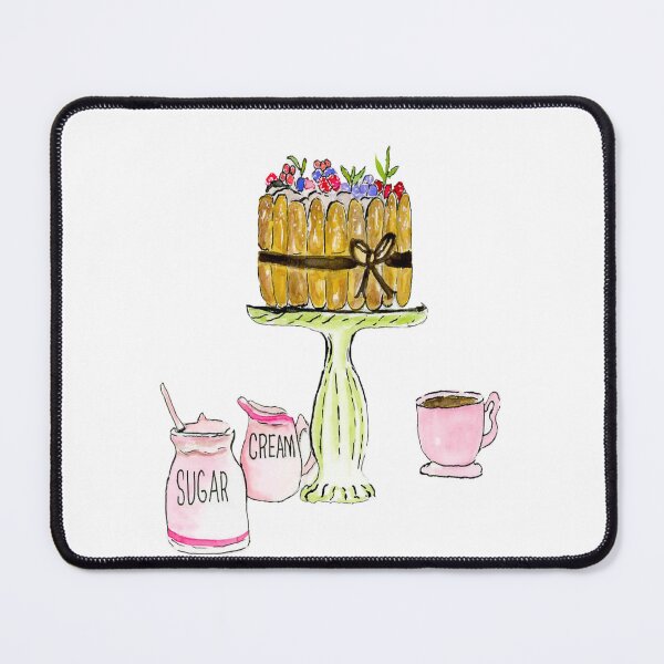 Item preview, Watercolor Charlotte French Dessert With Coffee designed and sold by daphsam.