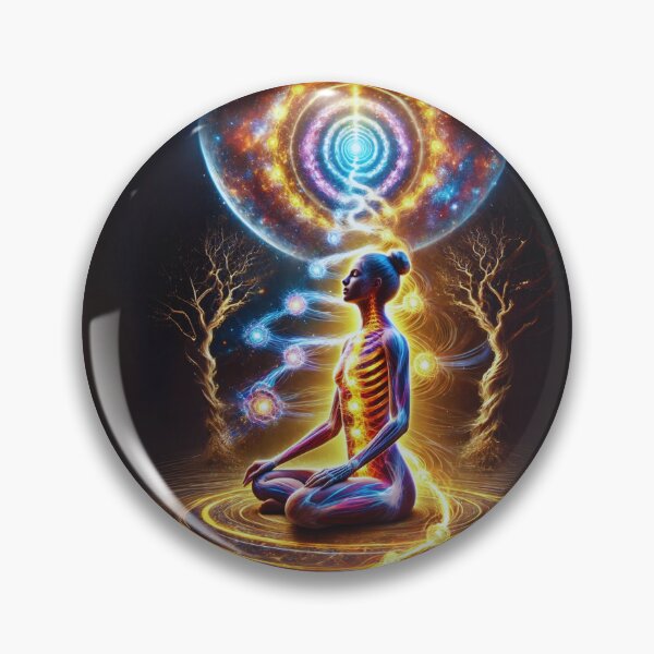 Item preview, Kundalini Spiral Awakening | Divine Masculine & Feminine Energy | Cosmic Meditation Sci-Fi Art designed and sold by Sarasvati’s Divine Art.