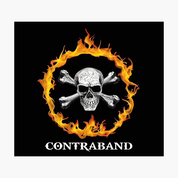 CONTRABAND - Skull & Bones - Fire Logo Photographic Print