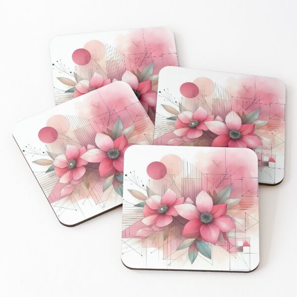 Item preview, Modern Floral Pink Abstract Flowers  designed and sold by GraphicsClub.