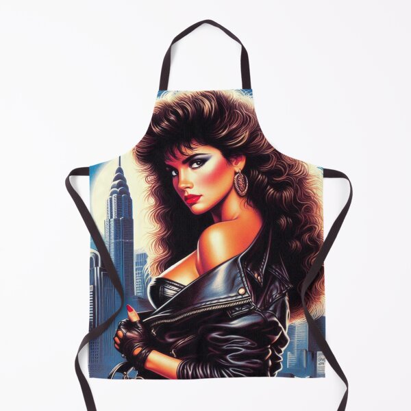 Item preview, 80s Leather Jacket Girl designed and sold by PulpVintage.