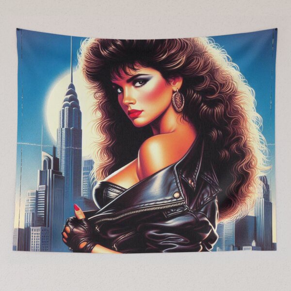 Item preview, 80s Leather Jacket Girl designed and sold by PulpVintage.