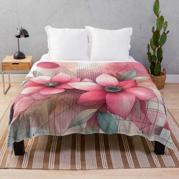Item preview, Modern Floral Pink Abstract Flowers  designed and sold by GraphicsClub.