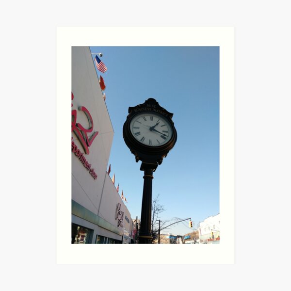 Clock, #clock, Brooklyn, #Brooklyn, Manhattan, #Manhattan, New York, #NewYork, NYC, #NYC, New York City, #NewYorkCity Art Print