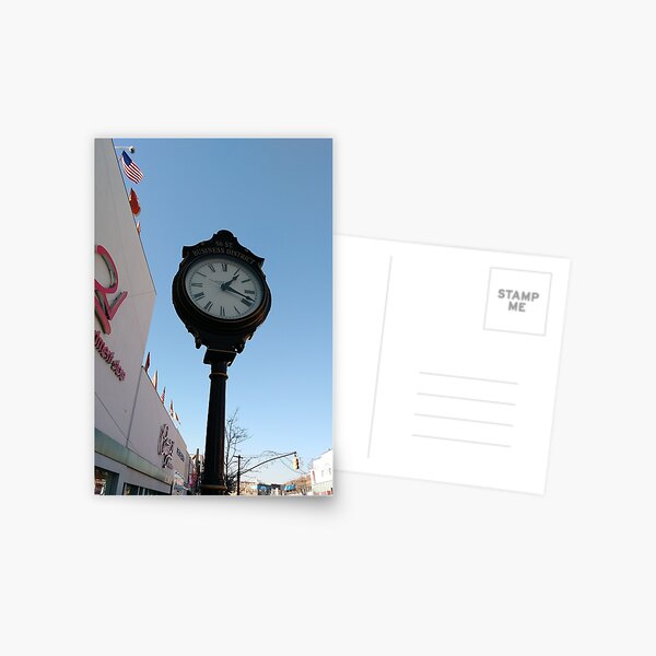 Clock, #clock, Brooklyn, #Brooklyn, Manhattan, #Manhattan, New York, #NewYork, NYC, #NYC, New York City, #NewYorkCity Postcard