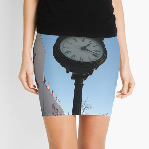 Clock, #clock, Brooklyn, #Brooklyn, Manhattan, #Manhattan, New York, #NewYork, NYC, #NYC, New York City, #NewYorkCity Mini Skirt