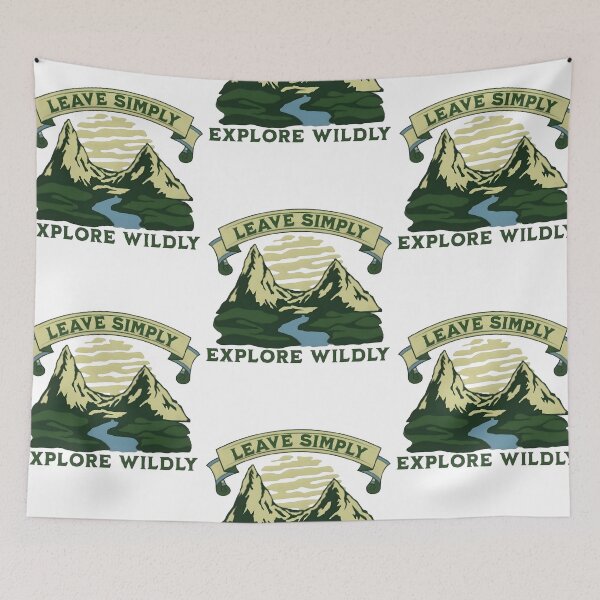 Item preview, Leave simply, explore wildly, funny and cool nature lover designed and sold by Merchattack.