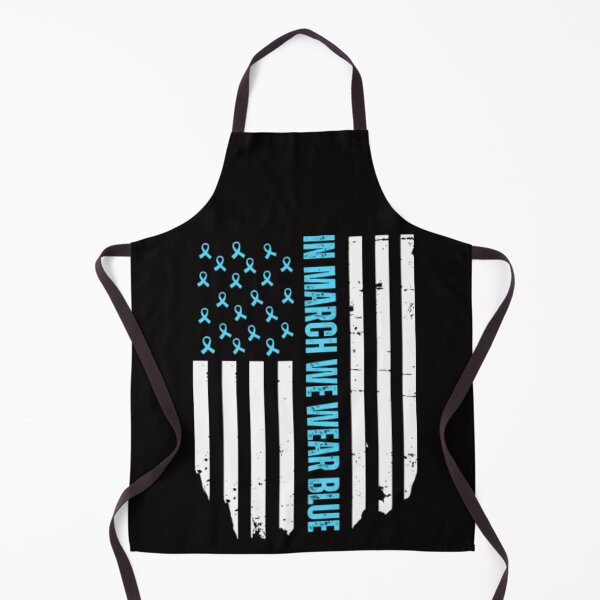 Item preview, In March We Wear Blue Colorectal Cancer American flag designed and sold by TheTimer.