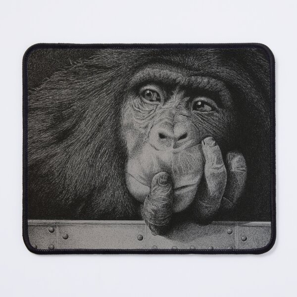 Item preview, Closeup Portrait of a Melancholic Gorilla Looking Away designed and sold by blindphotog.