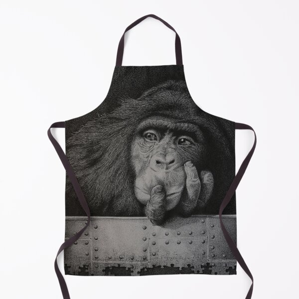 Item preview, Closeup Portrait of a Melancholic Gorilla Looking Away designed and sold by blindphotog.