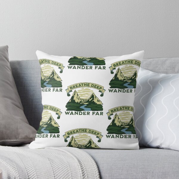 Item preview, Breathe deep, wander far, funny and cool nature lover designed and sold by Merchattack.