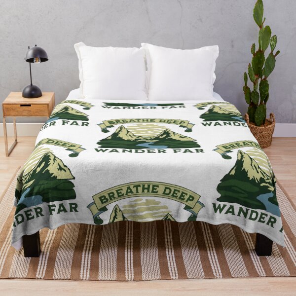 Item preview, Breathe deep, wander far, funny and cool nature lover designed and sold by Merchattack.