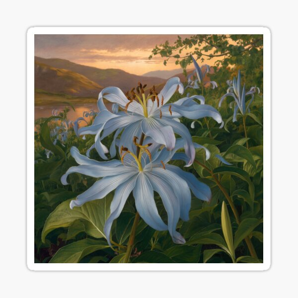 Item preview, Blue wild lilies at sunset. designed and sold by elegantpaterns.