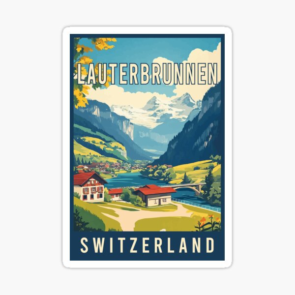 Item preview, Discover Majestic Alps of Lauterbrunnen in Switzerland - Travel Art designed and sold by turtlestart.