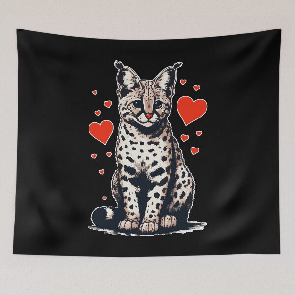Item preview, Serval Cat Love designed and sold by TomFrontierArt.