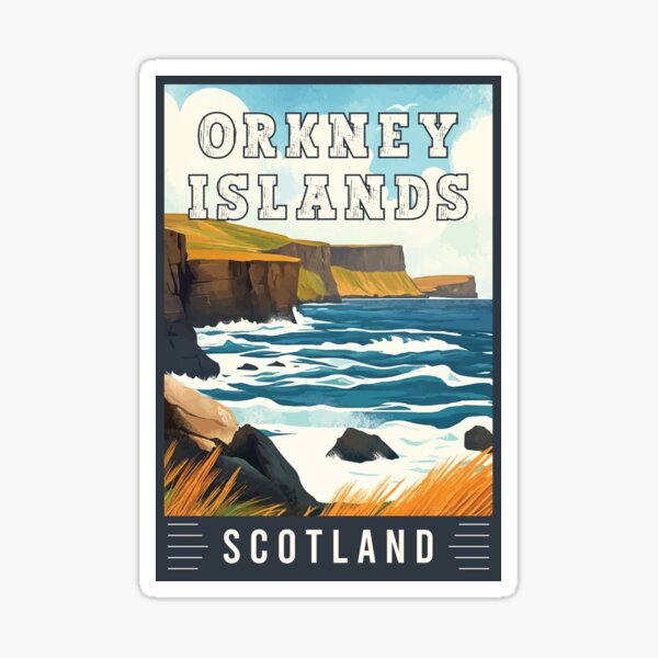 Item preview, Discover Stunning Seascape Orkney Islands in Scotland - Travel Art designed and sold by turtlestart.