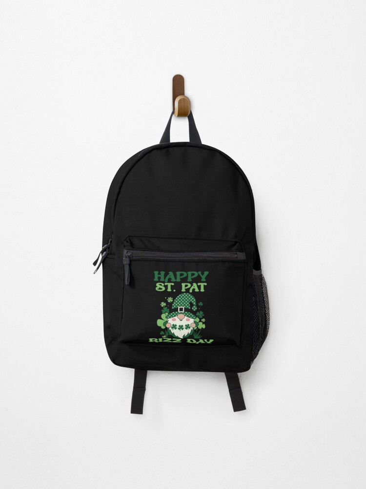 Thumbnail 1 of 3, Backpack, Happy St Pat Rizz Day designed and sold by EnchantedOwl.