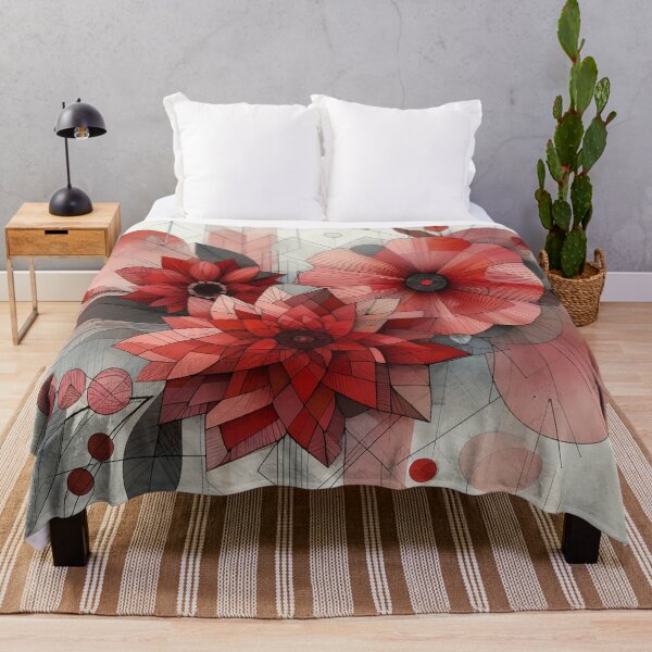 Item preview, Modern Floral Red Abstract Flowers  designed and sold by GraphicsClub.