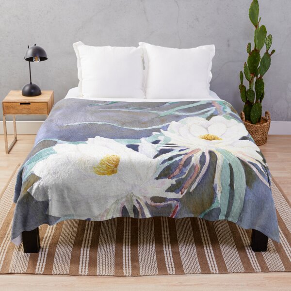 Item preview, white epiphyllum flowers  watercolor  designed and sold by ColorandColor.