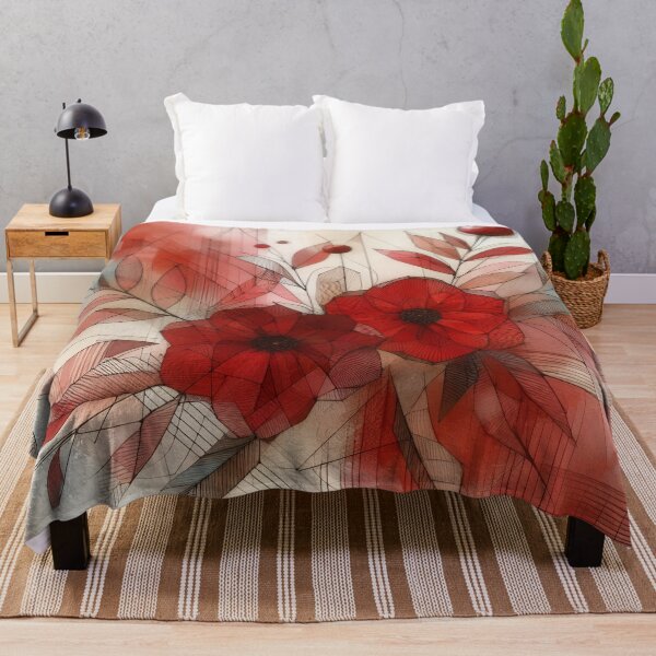 Item preview, Modern Floral Red Abstract Flowers  designed and sold by GraphicsClub.