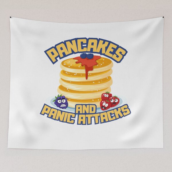 Item preview, Pancakes And Panic Attacks Breakfast humor designed and sold by Zeemazoo.