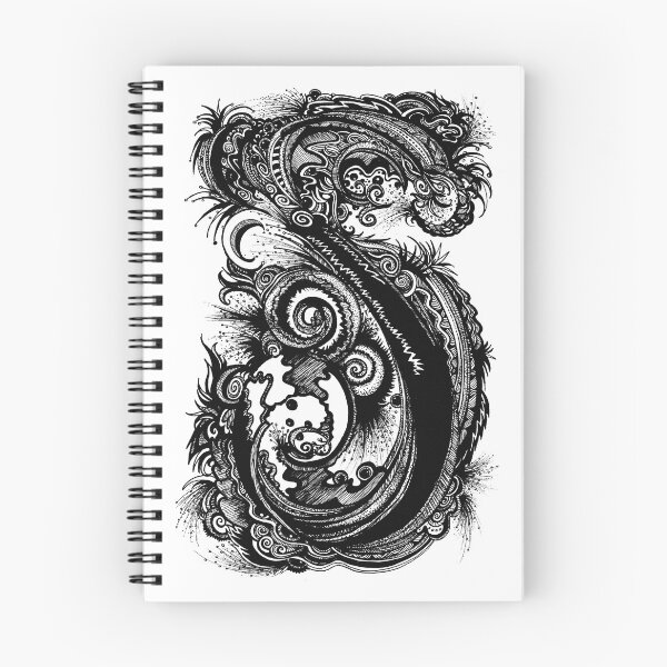 Item preview, Tortuous – Abstract Ink Drawing with S-Curve Flow designed and sold by DanielleJScott.com.