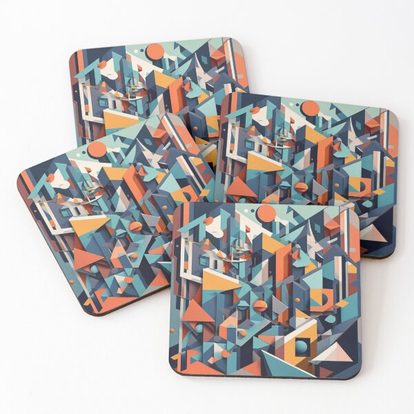 Item preview, Abstract Geometric Cityscape designed and sold by Harmonic_Layers.