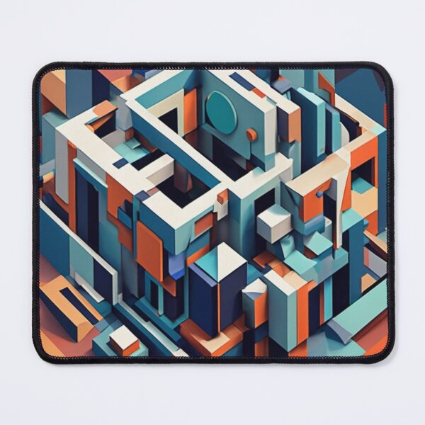 Item preview, Futuristic Geometric Cityscape designed and sold by Harmonic_Layers.