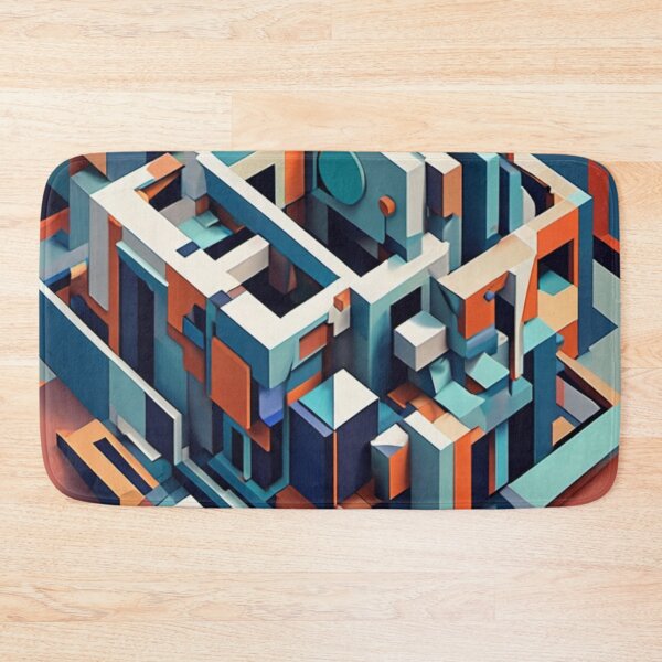 Item preview, Futuristic Geometric Cityscape designed and sold by Harmonic_Layers.