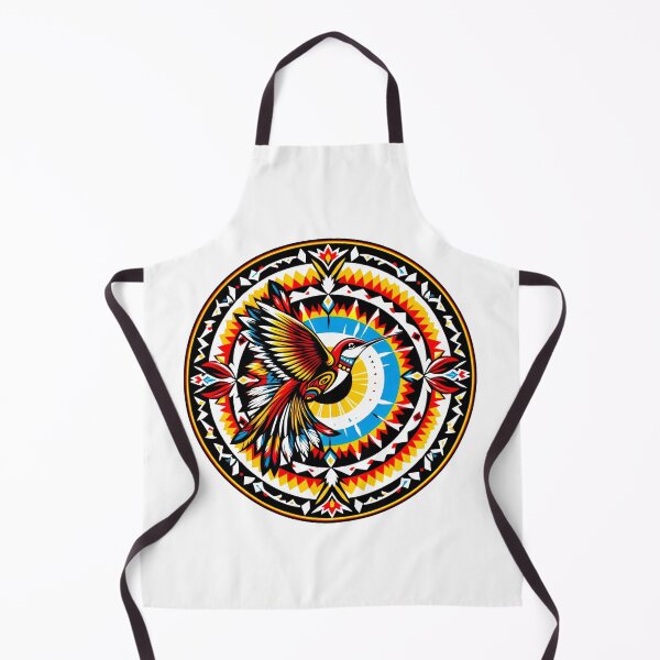 Item preview, Amazing colorful hummingbird on a tribal pattern designed and sold by NativeGraffix.