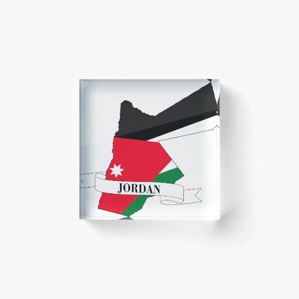Artikelvorschau, Jordanien Flagge Karte entworfen und verkauft von visual adventures.