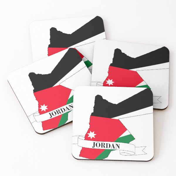 Item preview,  Jordan flag map designed and sold by visual adventures.