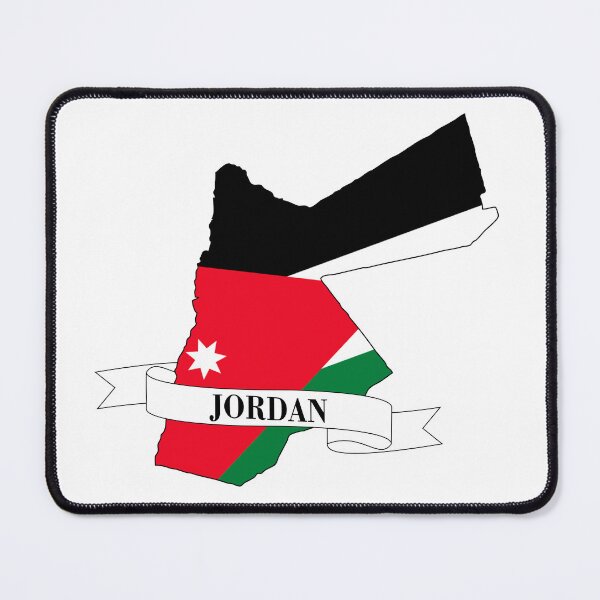 Item preview, Jordan flag map designed and sold by visual adventures.